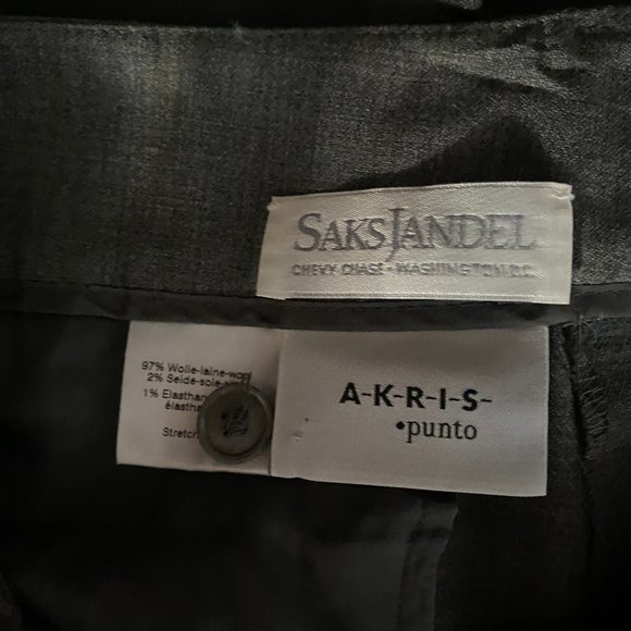 Akris Punto via Saks Jandel Leather jacket, shell, and slacks. - Picture 16 of 16